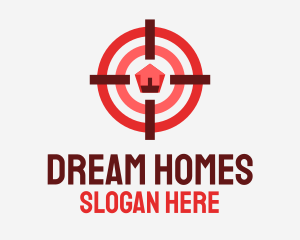 Target Real Estate Home logo design