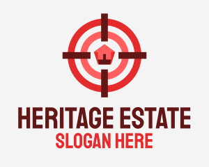 Estate - Target Real Estate Home logo design