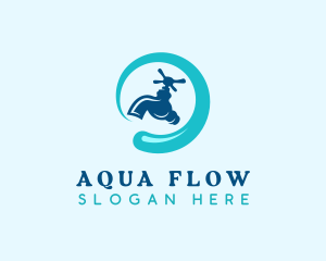 Faucet Water Plumbing logo design