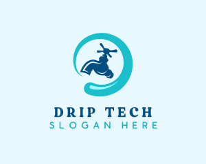 Leak - Faucet Water Plumbing logo design