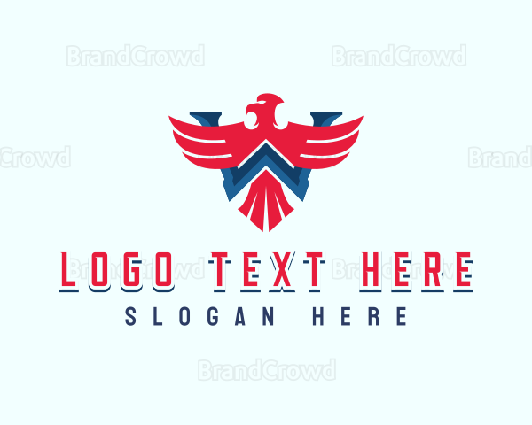 Patriotic Eagle Lettermark Logo