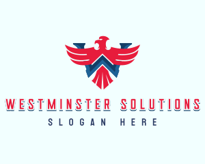 Patriotic Eagle Lettermark logo design