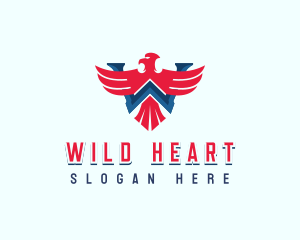 Patriotic Eagle Lettermark logo design