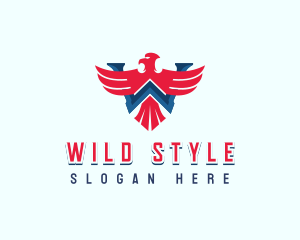 Patriotic Eagle Lettermark logo design