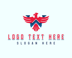 Patriotic Eagle Lettermark Logo