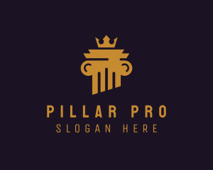 Royal Crown Pillar logo design