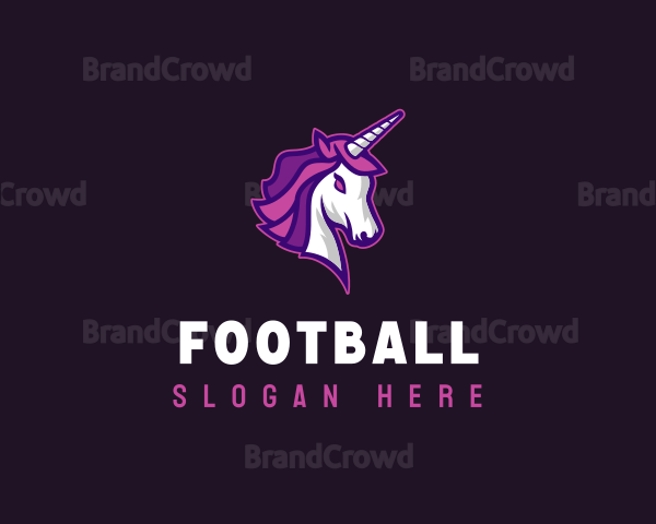Gamer Streaming Unicorn Logo