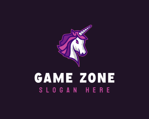 Gamer Streaming Unicorn logo design