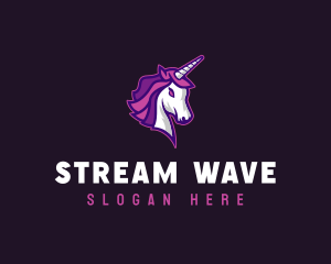 Streaming - Gamer Streaming Unicorn logo design