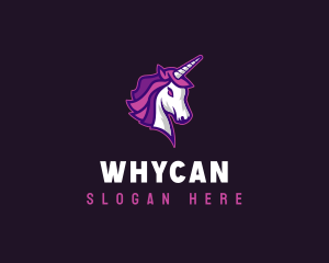 Streamer - Gamer Streaming Unicorn logo design