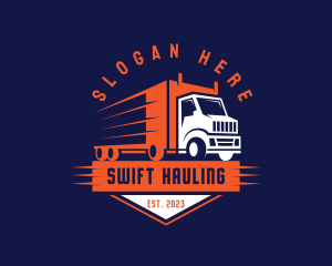 Hauling - Truck Logistics Emblem logo design