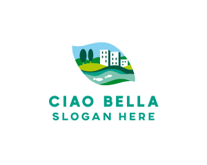 Italian - Riverside City Landscape logo design