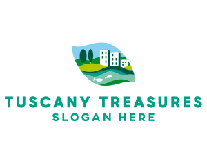 Tuscany - Riverside City Landscape logo design