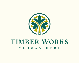 Forest Wood Lumber Tree logo design