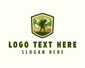 Outdoor - Adventure Hiking Backpacker logo design