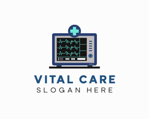 Medical Cardiac Monitor logo design