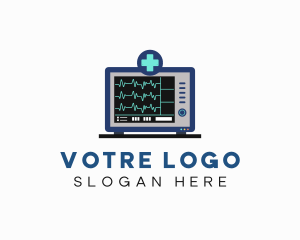 Ecg - Medical Cardiac Monitor logo design