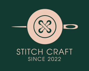 Cross Stitch - Cross Thread Button logo design