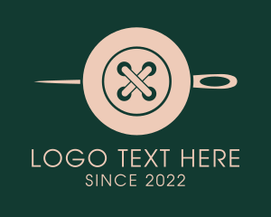 Dressmaking - Cross Thread Button logo design