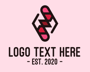 Ruby - Diamond Ruby Gemstone logo design