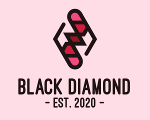 Diamond Ruby Gemstone  logo design