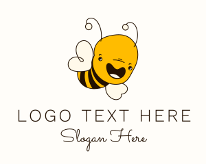 Bee - Happy Kids Bee logo design