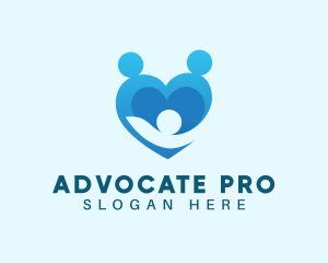 Advocate - Family Love Heart logo design