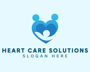 Family Love Heart logo design