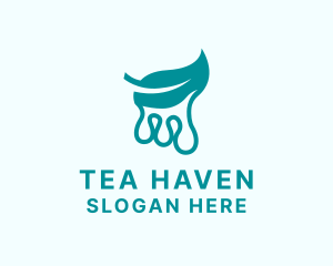 Natural Tea Leaf Extract logo design