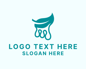Vegan - Natural Tea Leaf Extract logo design