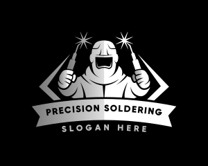 Soldering - Steel Workshop Welder logo design