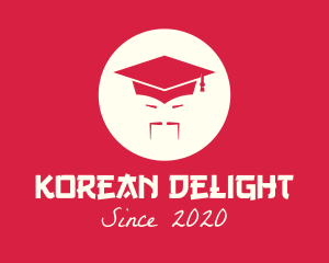 Korean - Asian Graduation Cap logo design