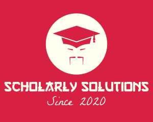 Scholar - Asian Graduation Cap logo design