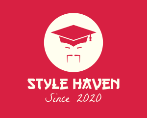 College - Asian Graduation Cap logo design