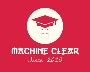 University - Asian Graduation Cap logo design