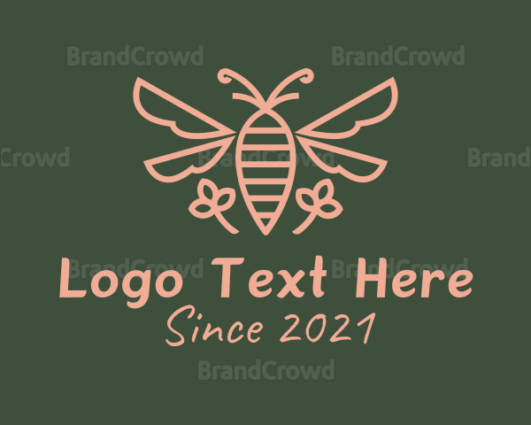 Bee Flower Insect Logo