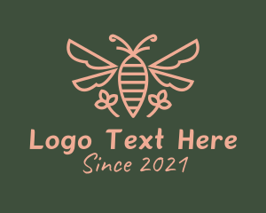 Eco - Bee Flower Insect logo design