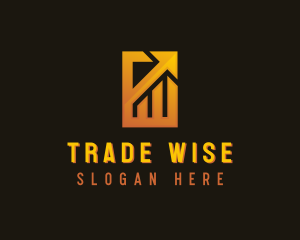 Trader - Finance Graph Arrow logo design