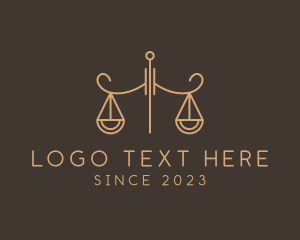 Court House - Justice Scale Office logo design