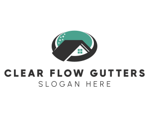 Gutter - Housekeeping Roof Property logo design