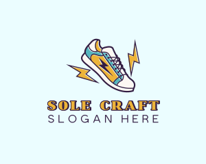 Shoemaker - Lightning Bolt Sneakers logo design