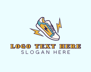 Shoemaker - Lightning Bolt Sneakers logo design