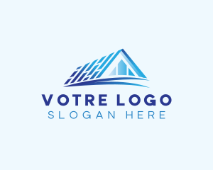 Real Estate Roofing logo design