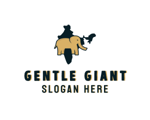 Indian Elephant Map logo design