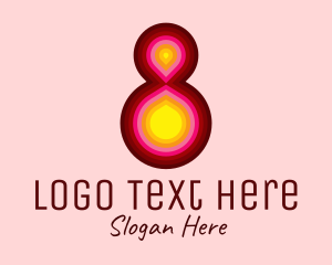 Colorful - Psychedelic Number 8 logo design