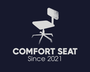 Stool - Gray Rustic Office Chair logo design