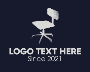 Fixture - Gray Rustic Office Chair logo design