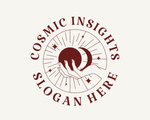 Cosmic Astrology Hand logo design