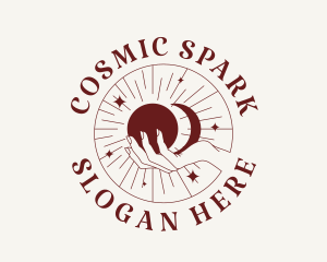 Cosmic Astrology Hand logo design