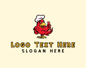 Cardinal - Parrot Chef Restaurant logo design